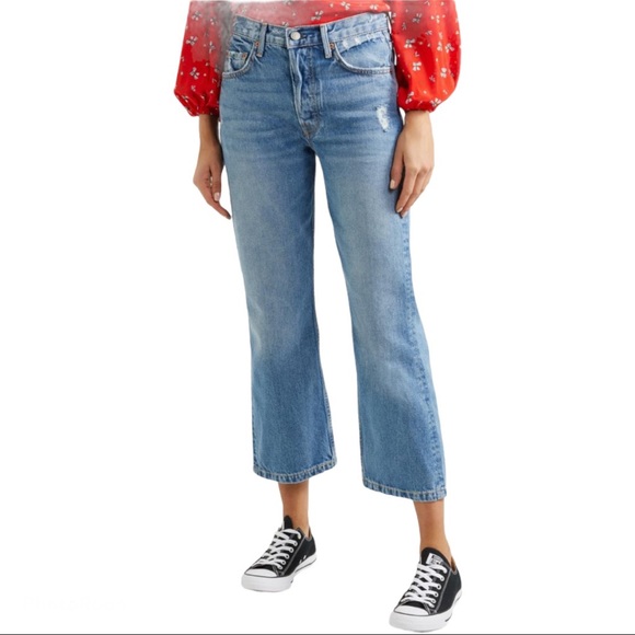 GRLFRND Denim Linda Crop Distressed Jean Size 30 - Picture 2 of 10